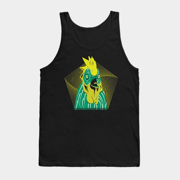 Screaming Rooster Tank Top by Stecra